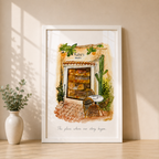 Your First Date in Watercolor – Custom first date venue potrait