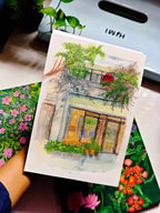 Your First Date in Watercolor – Custom first date venue potrait
