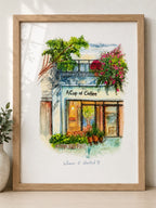 Your First Date in Watercolor – Custom first date venue potrait