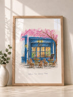 Your First Date in Watercolor – Custom first date venue potrait